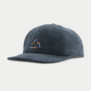 Casquette Corduroy Patagonia Summit Blue - profil, massif Fitz Roy brodé