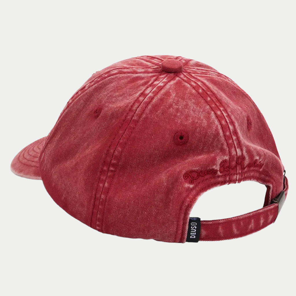 Casquette Garment Dyed - Red - Deus Ex Machina - détail 3