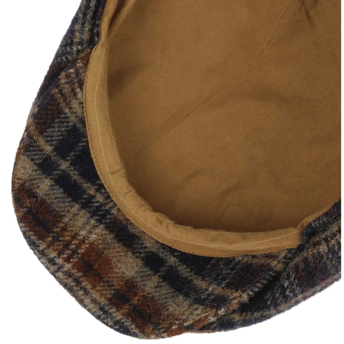 Intérieur de la Hatteras Canazei, doublure camel et bord de visière