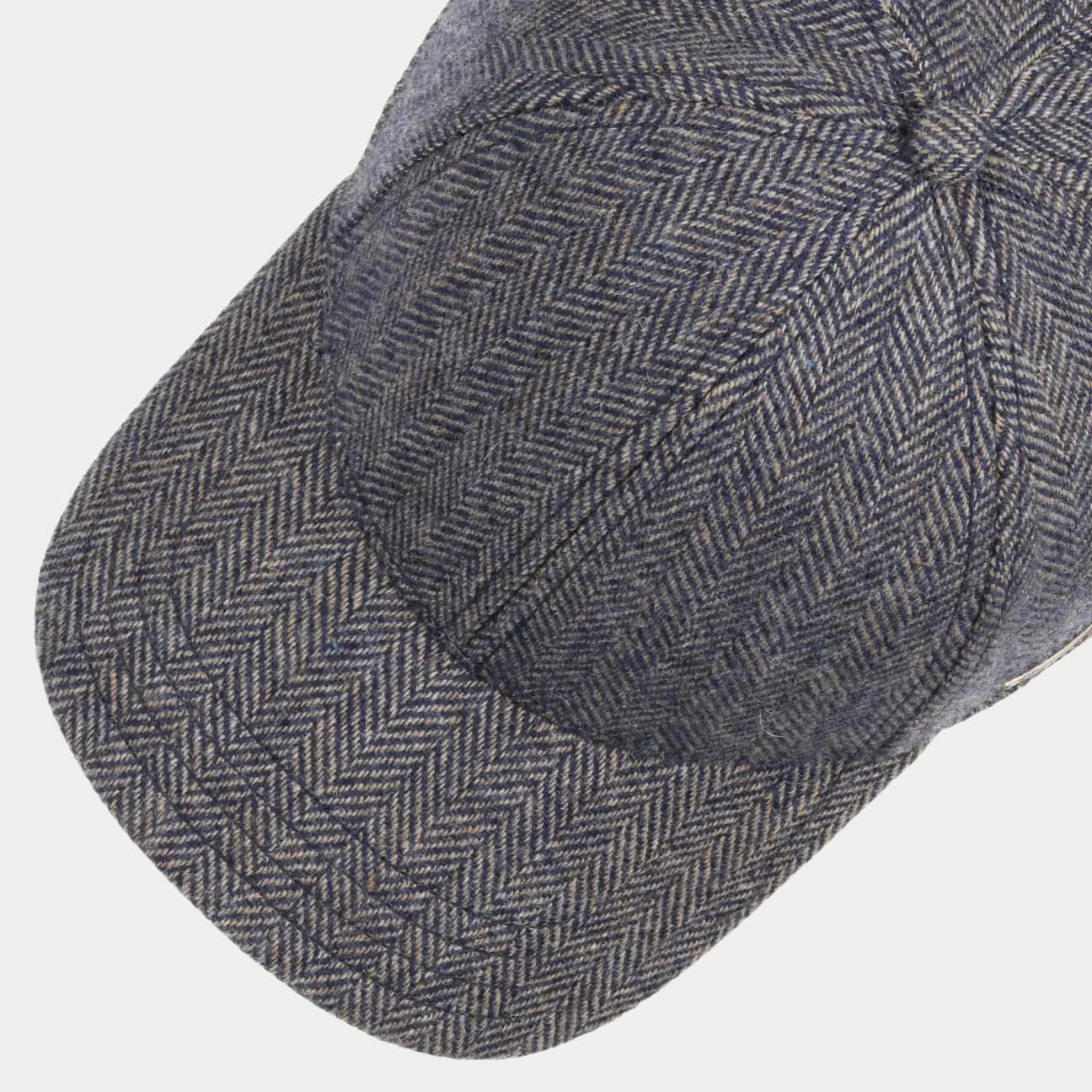 Casquette Laine Chevrons Plano - Beige et Bleu - Stetson - détail 2