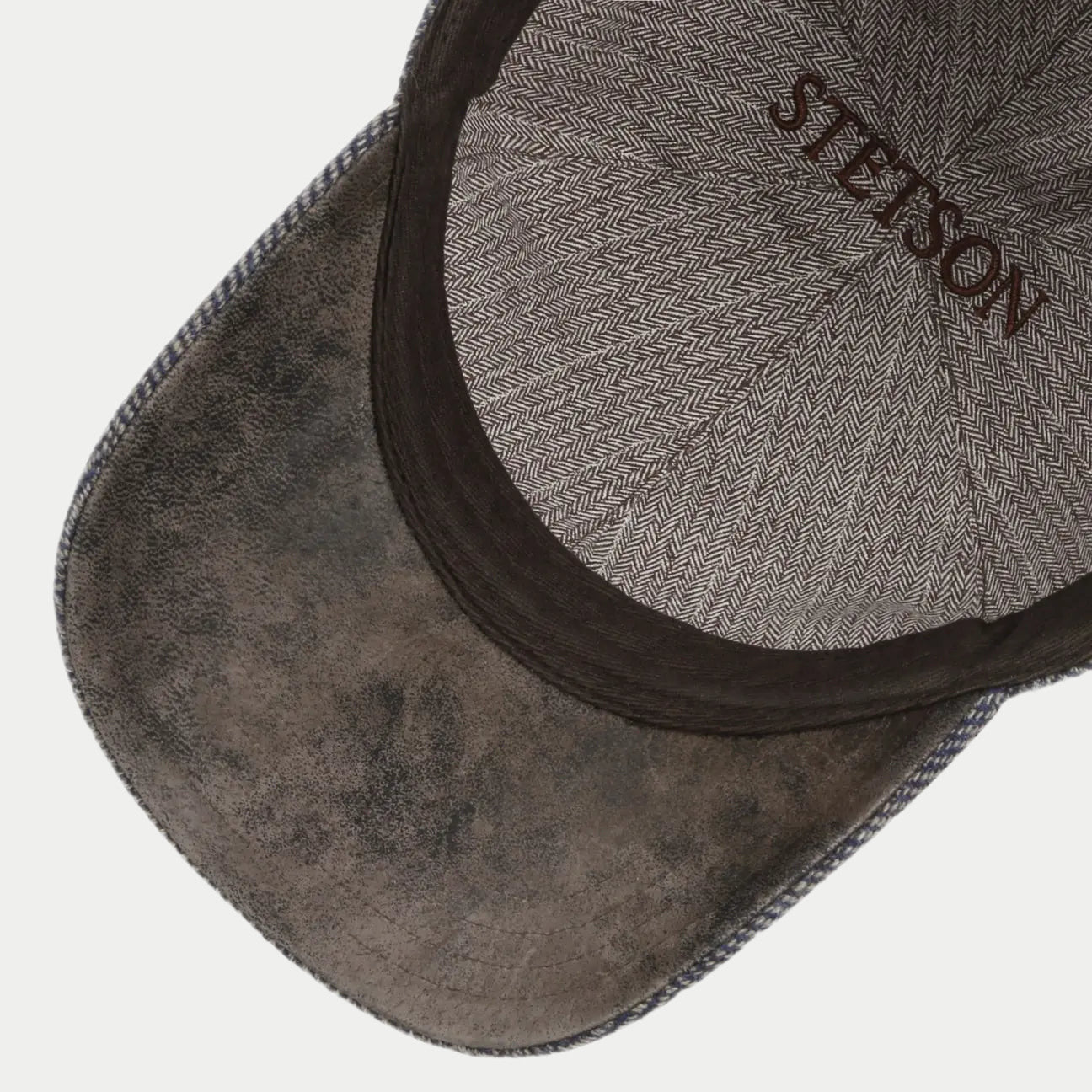 Casquette Laine Chevrons Plano - Beige et Bleu - Stetson - détail 3