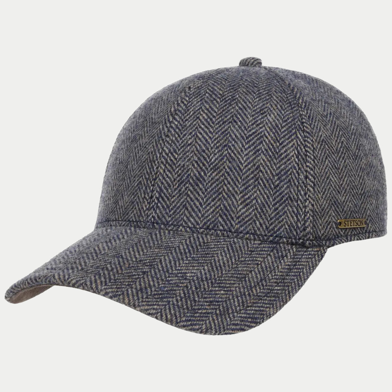 Casquette Laine Chevrons Plano - Beige et Bleu - Stetson