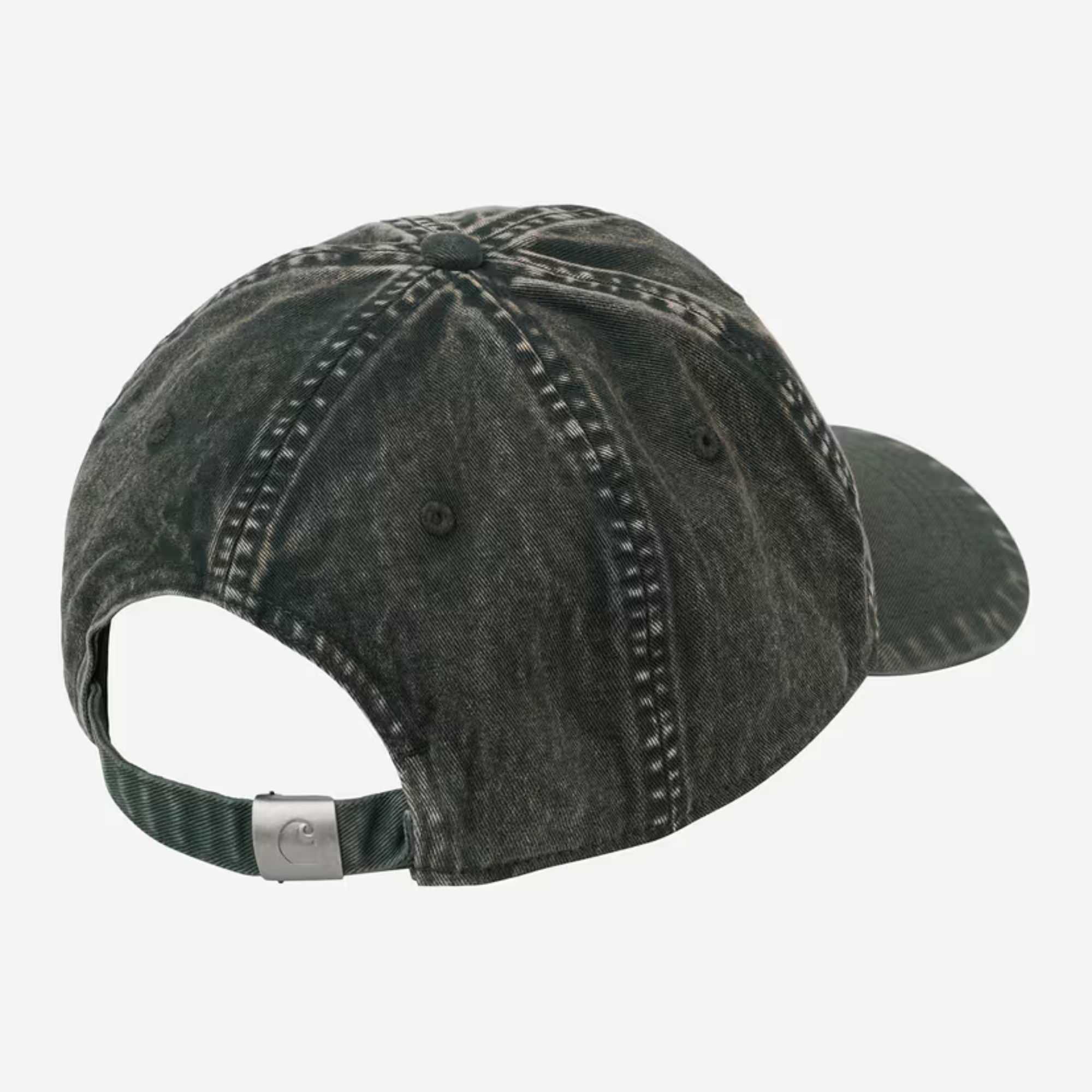 Casquette Lambert Raven Carhartt WIP - dos, sangle réglable à boucle métal et coutures délavées moon wash