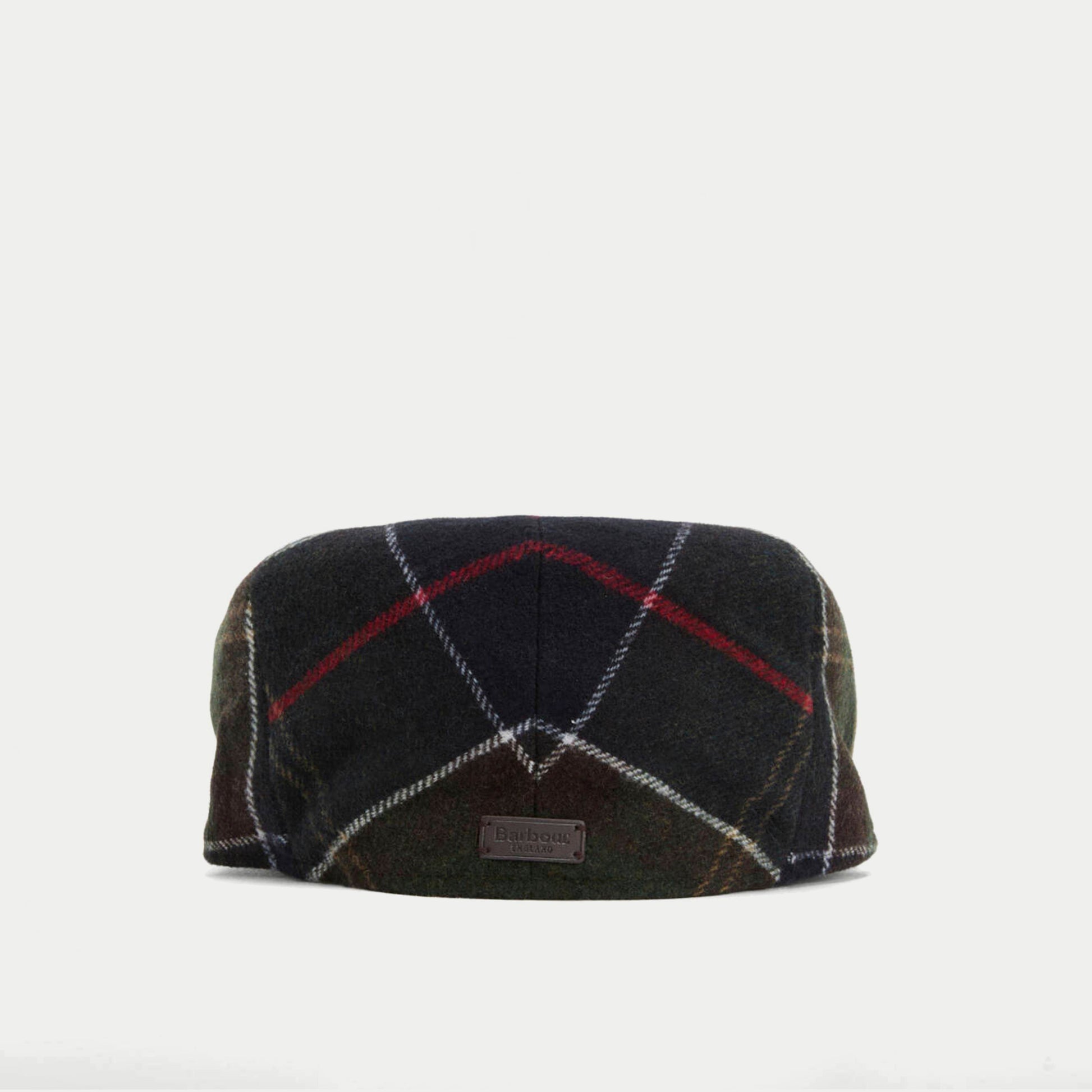 Casquette plate Gallingale tartan Barbour - vue arrière, étiquette de marque au dos