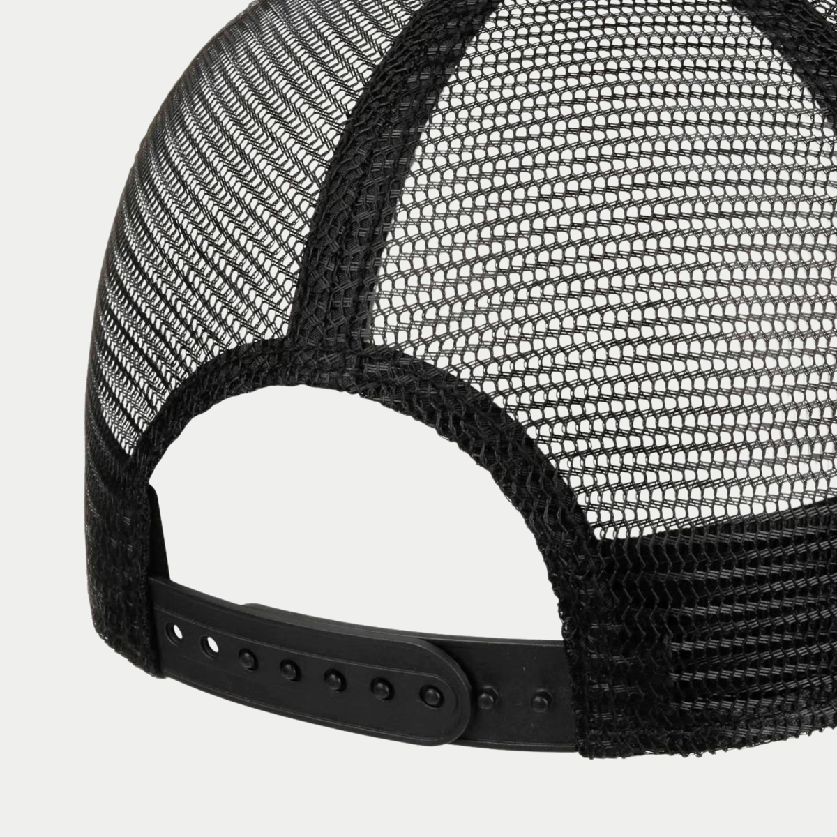 Arrière de la casquette Speed Shop Stetson : filet noir et fermeture snapback noire