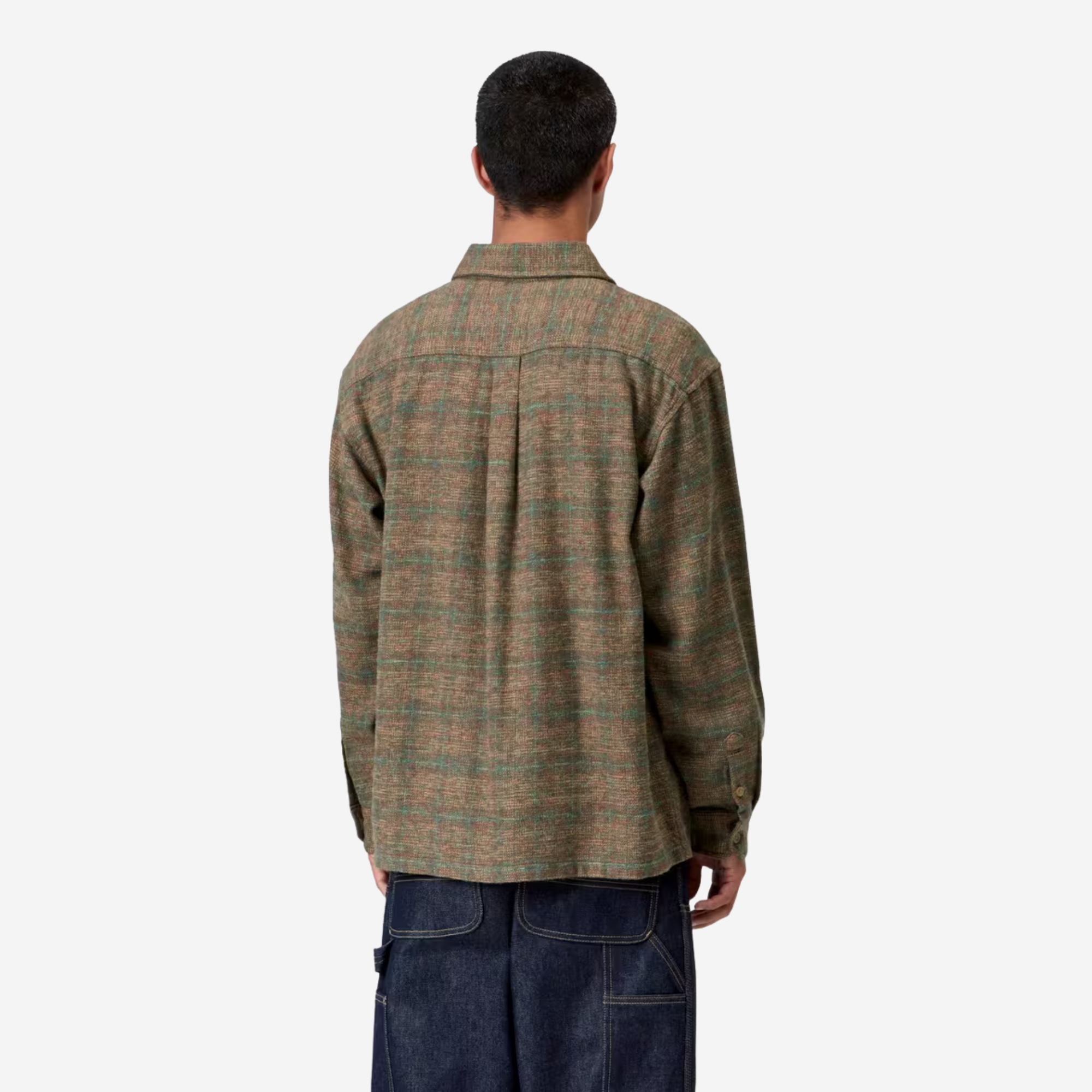 Chemise Bagley Carhartt WIP portée de dos, coupe loose et emmanchures descendues
