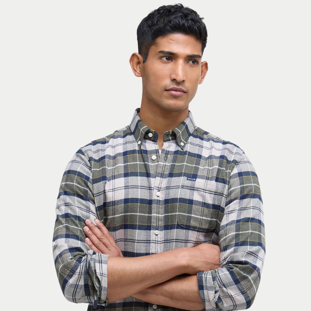 Chemise Kyeloch Forest Mist Tartan - Barbour - détail 4