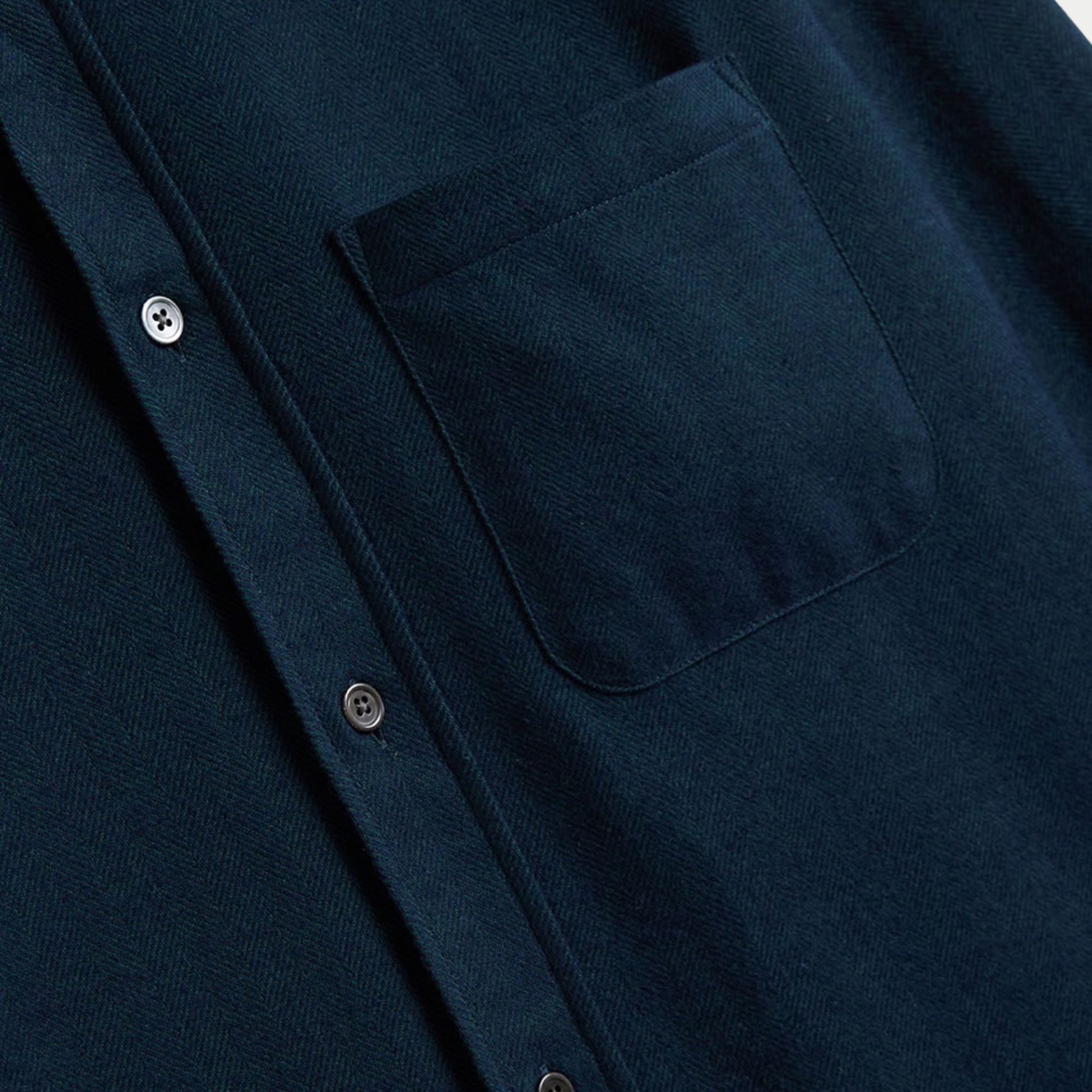 Poche poitrine plaquée et patte de boutonnage de la chemise Espiga Vert
