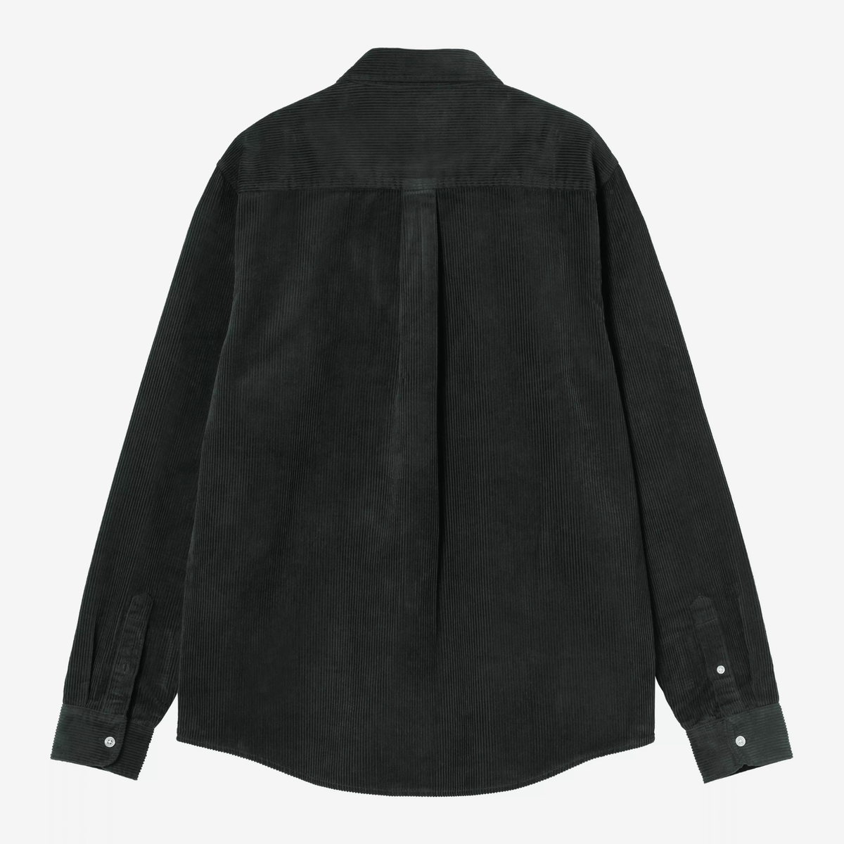 Chemise Madison Velours Raven Carhartt WIP - packshot dos, empiècement d'épaule et pli central