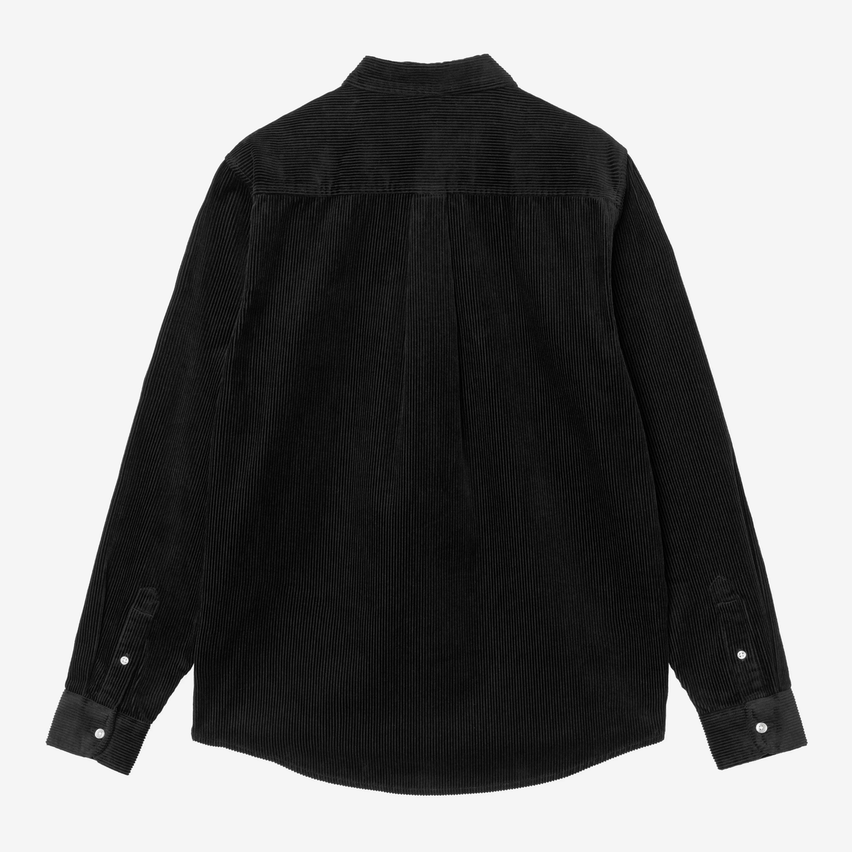 Chemise Madison Velours Soot Carhartt WIP - packshot dos, empiècement d'épaule et pli central