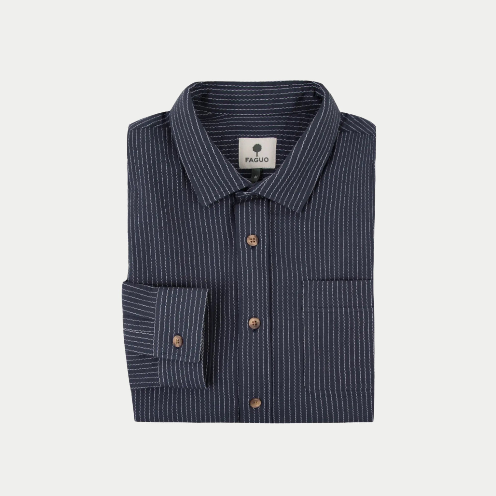 Chemise Signy Marine Grisé - Faguo - détail 5