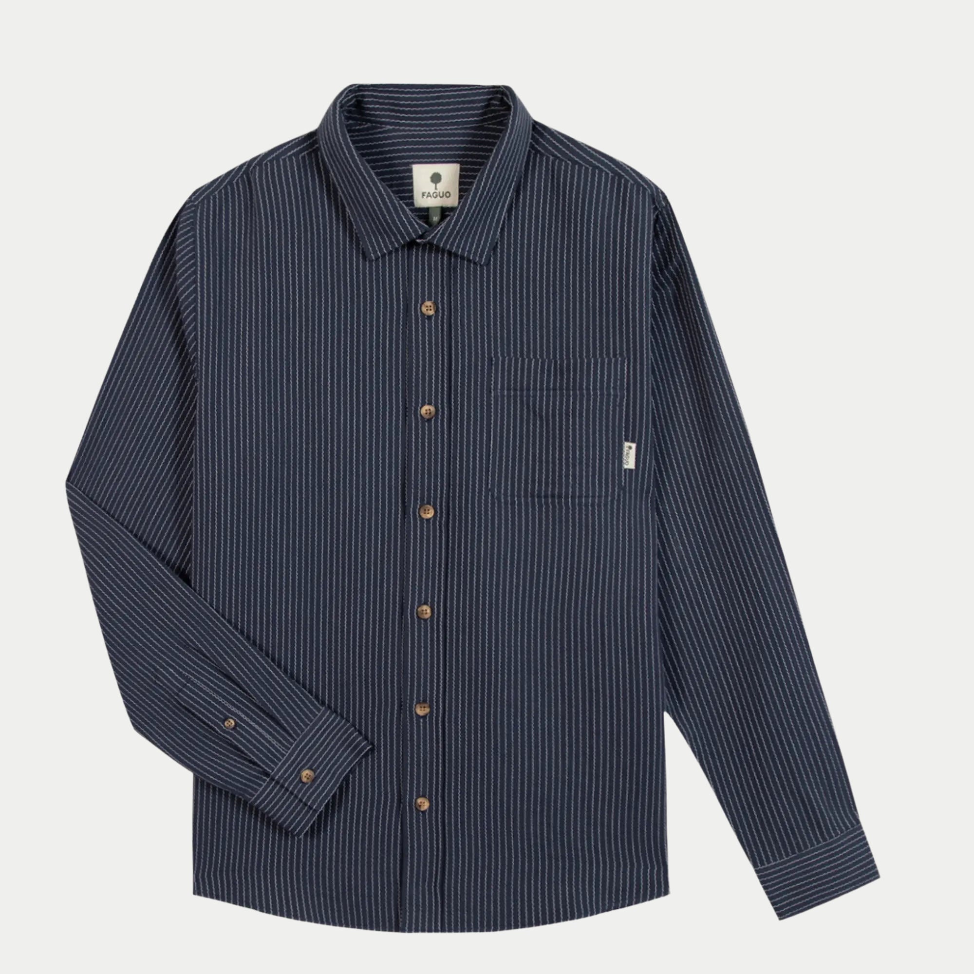 Chemise Signy Marine Grisé - Faguo