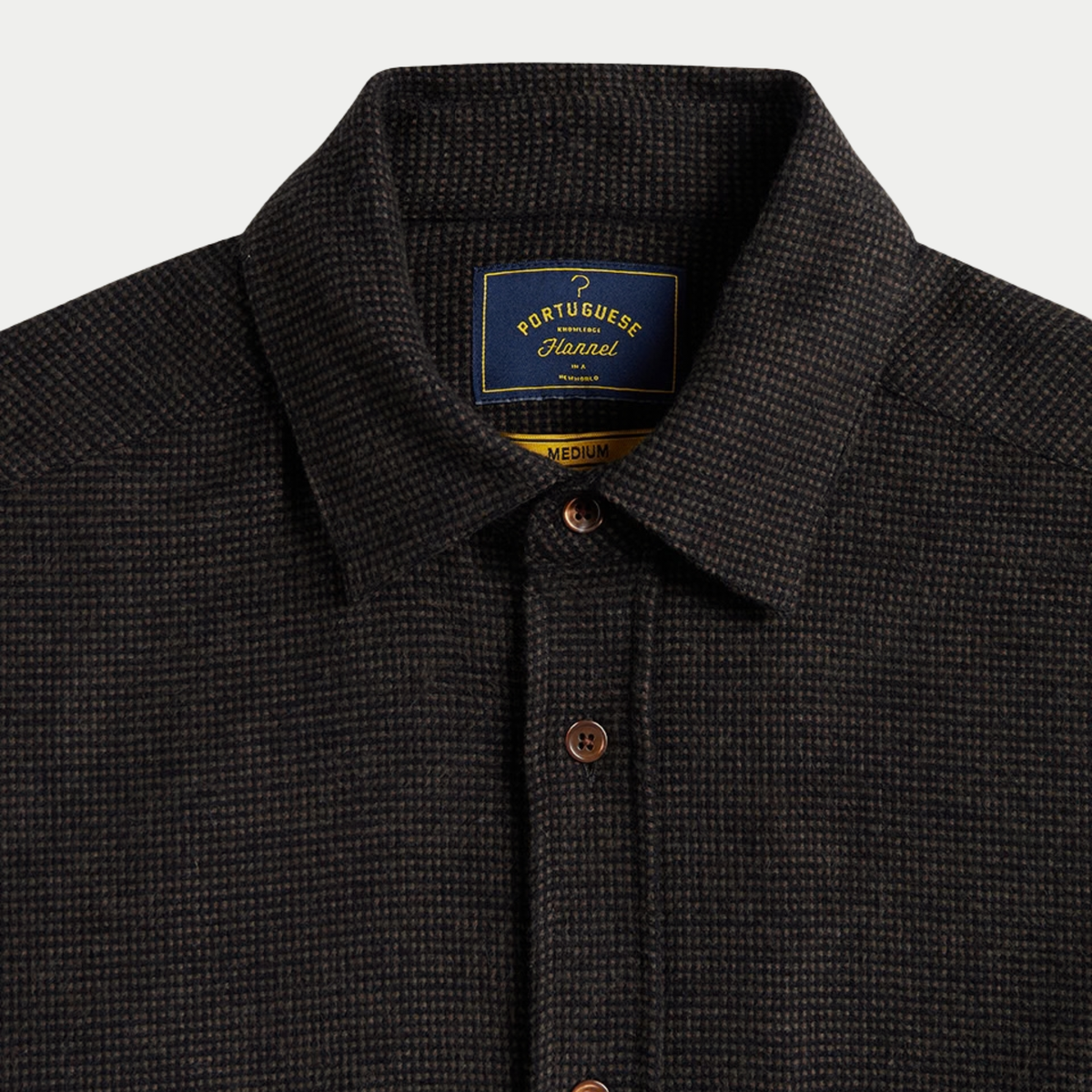Col classique et étiquette Portuguese Flannel de la chemise Sounds Marron