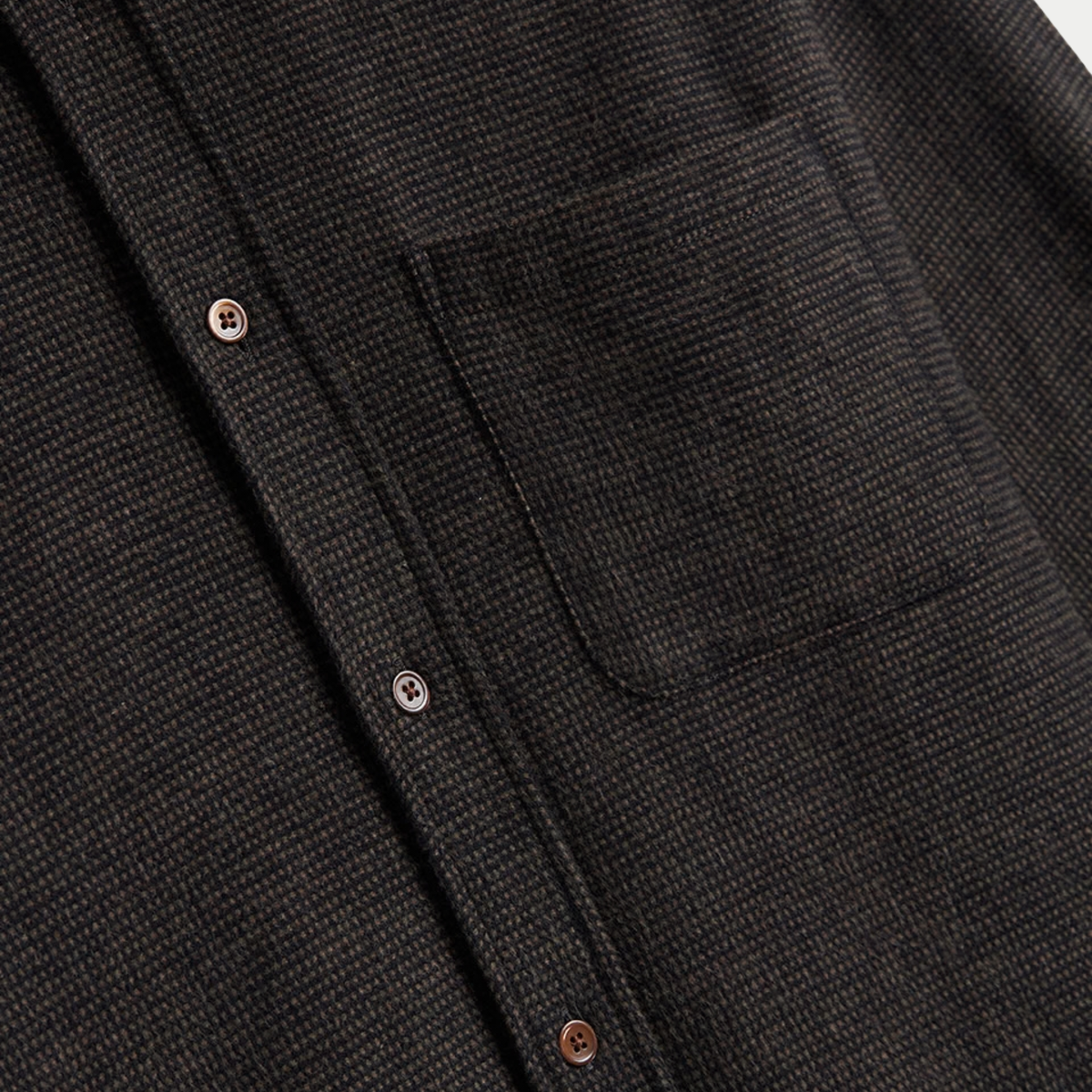 Poche poitrine plaquée et micro-carreaux de la chemise Sounds Marron