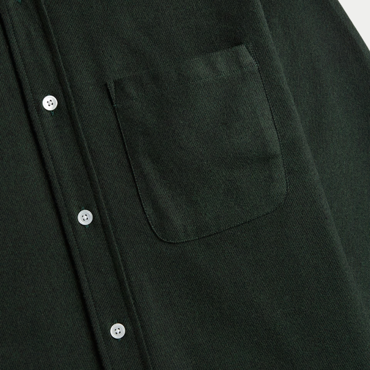 Poche poitrine plaquée de la chemise Teca Vert Forêt