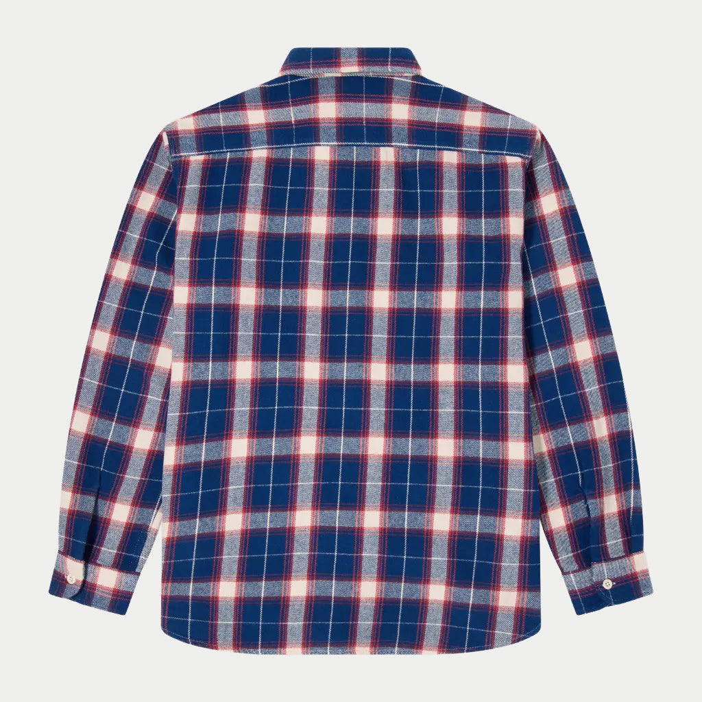 Chemise Works Marine et Rouge - Edwin - détail 2