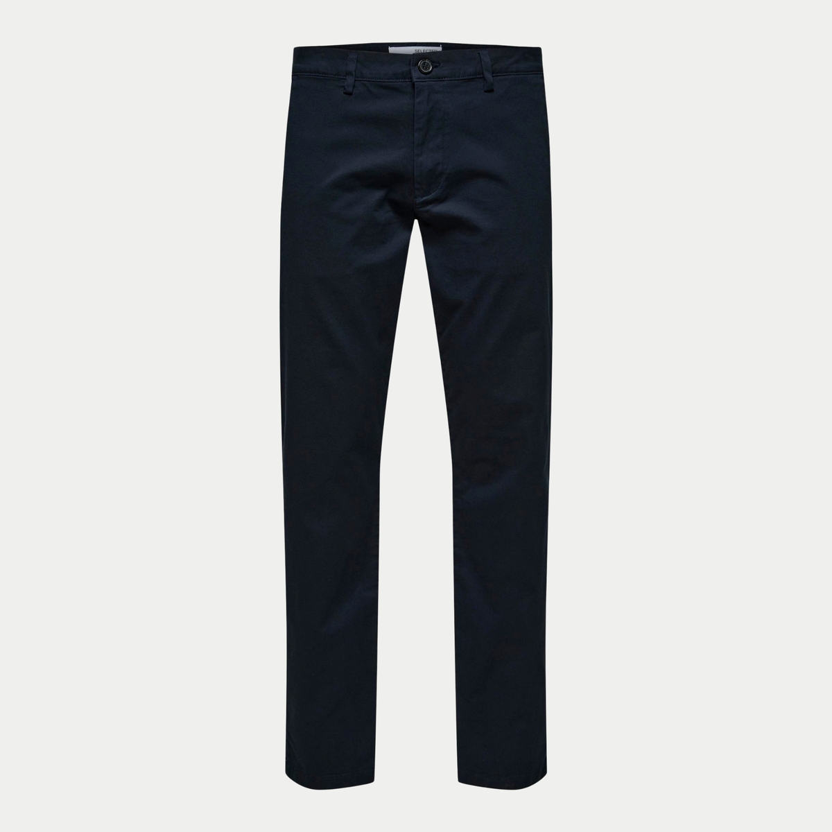 Chino Slim Miles Bleu Marine Selected Homme - vue de face à plat, coloris Dark Sapphire