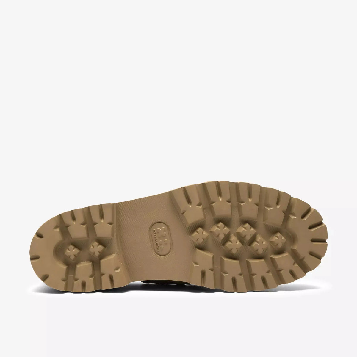 Semelle crantée beige de la Cleyhill Boat Sable Foncé, crampons vus de dessous