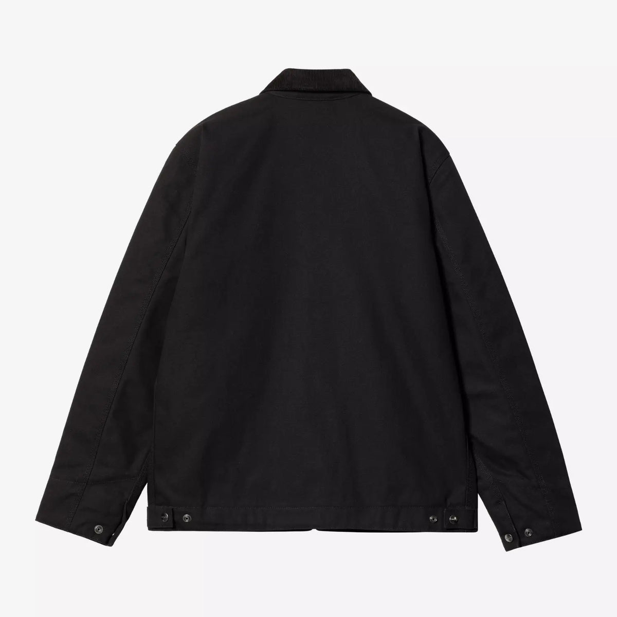 Veste Detroit Jacket Winter Black Rigid Carhartt WIP - dos à plat, bande d’ourlet et poignets à pressions