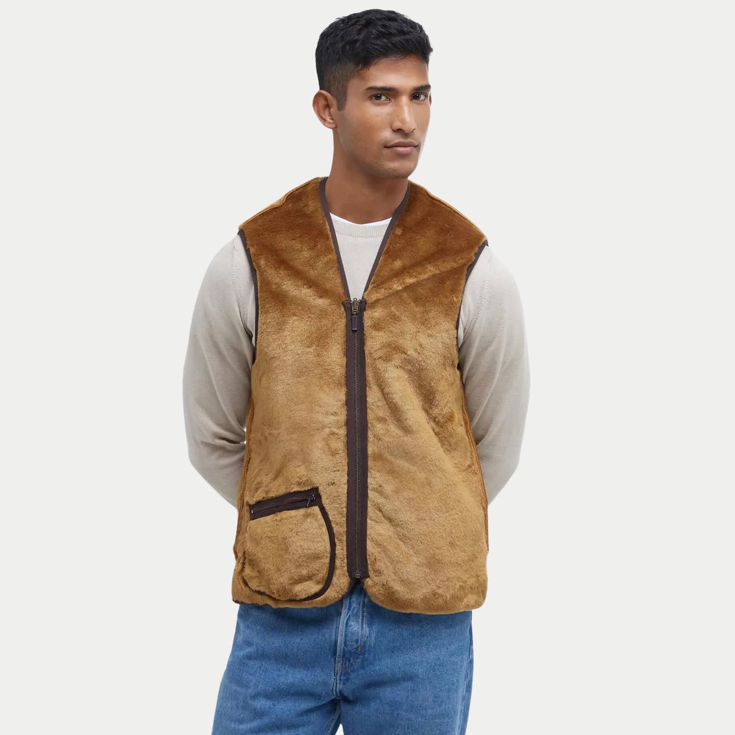 Doublure Warm Pile Fauve - Barbour - détail 4