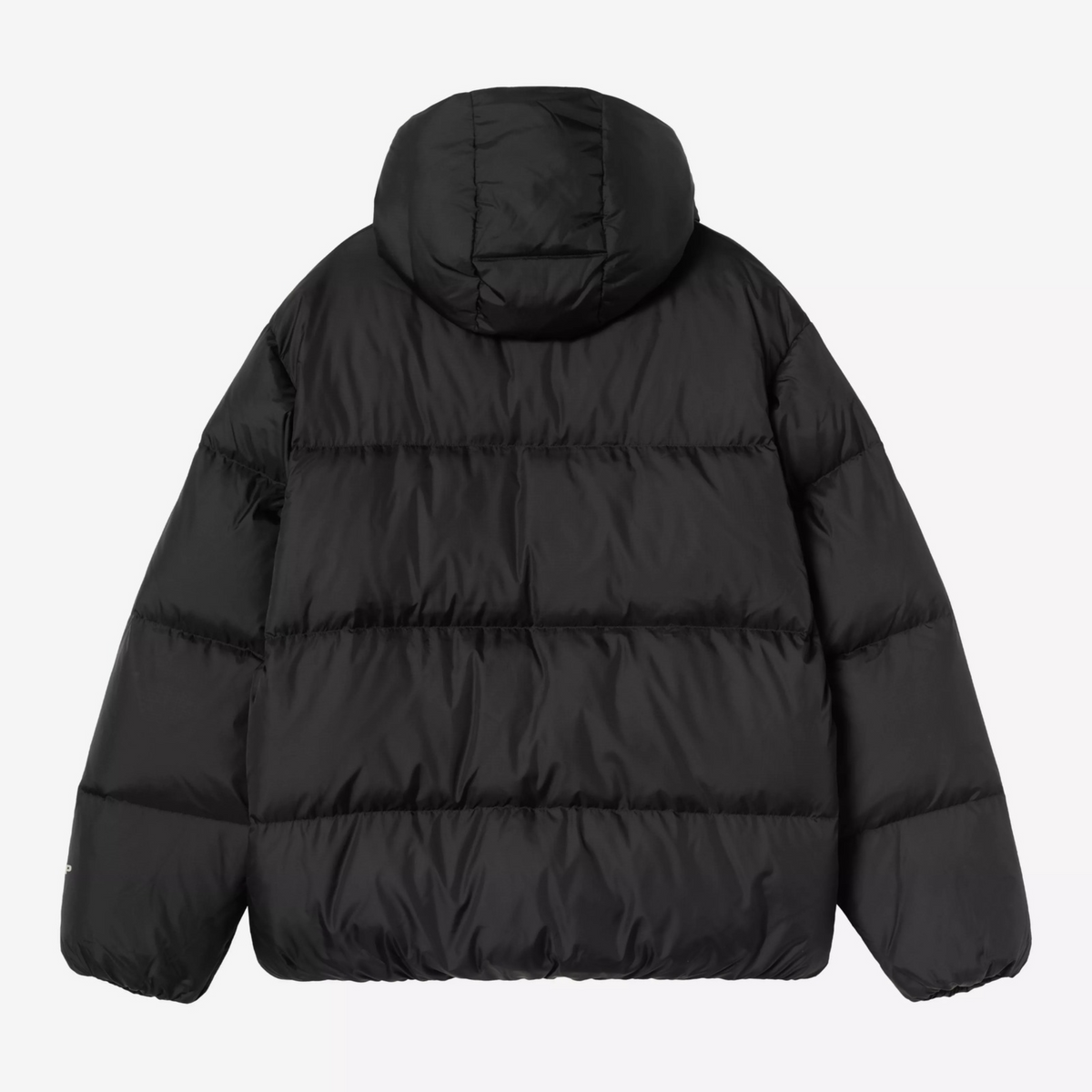 Doudoune Carhartt WIP Ardon noire vue de dos, capuche et larges compartiments matelassés