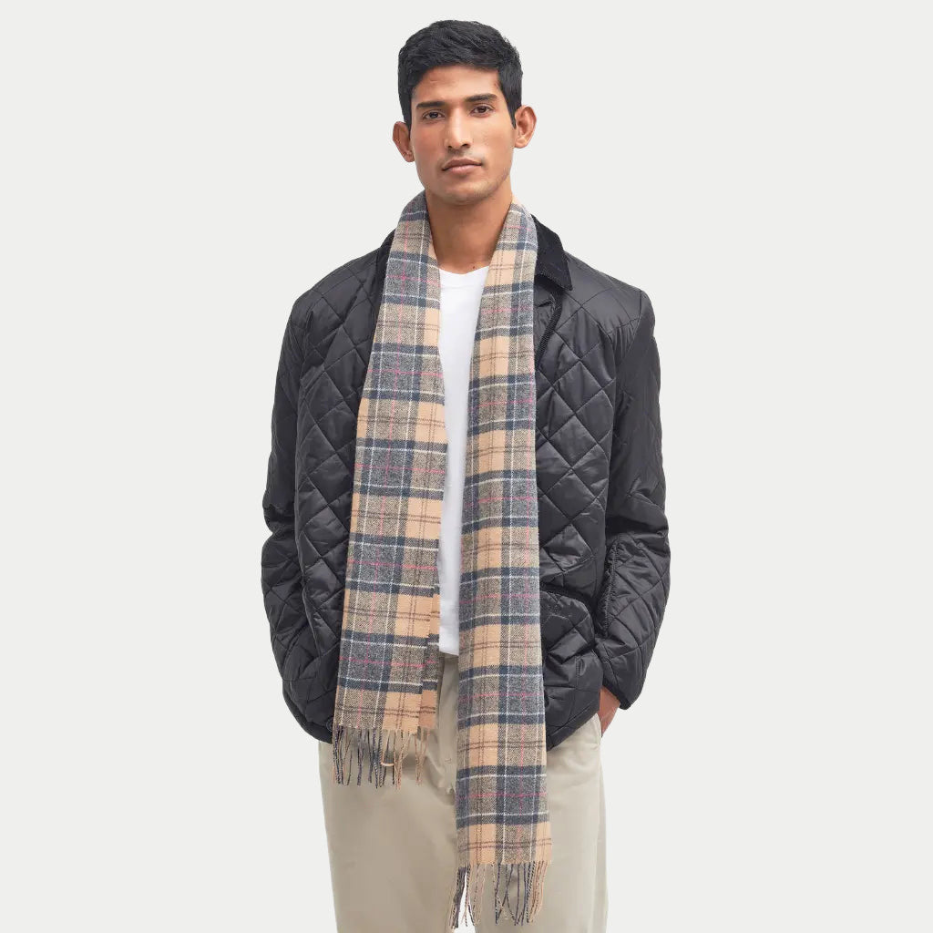 Écharpe Tartan Beige - Barbour - détail 4