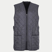 Doublure Polarquilt Bleu Marine à plat, matelassage losanges, zip double curseur et polaire au col