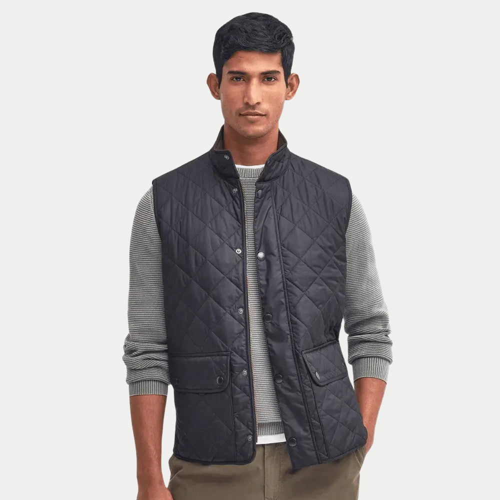 Gilet Lowerdale Navy - Barbour - détail 2