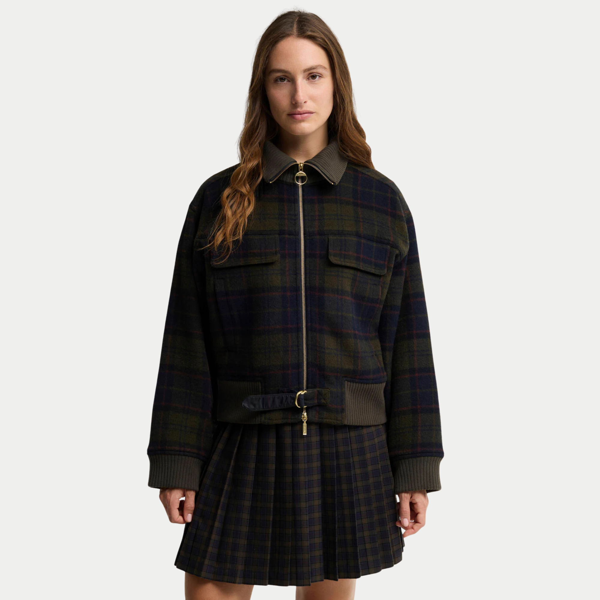 Veste Ivybridge - Tartan Olive Foncé