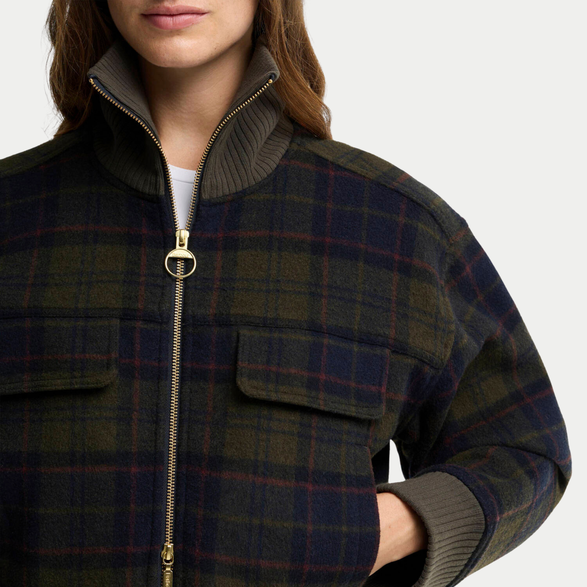 Veste Ivybridge - Tartan Olive Foncé