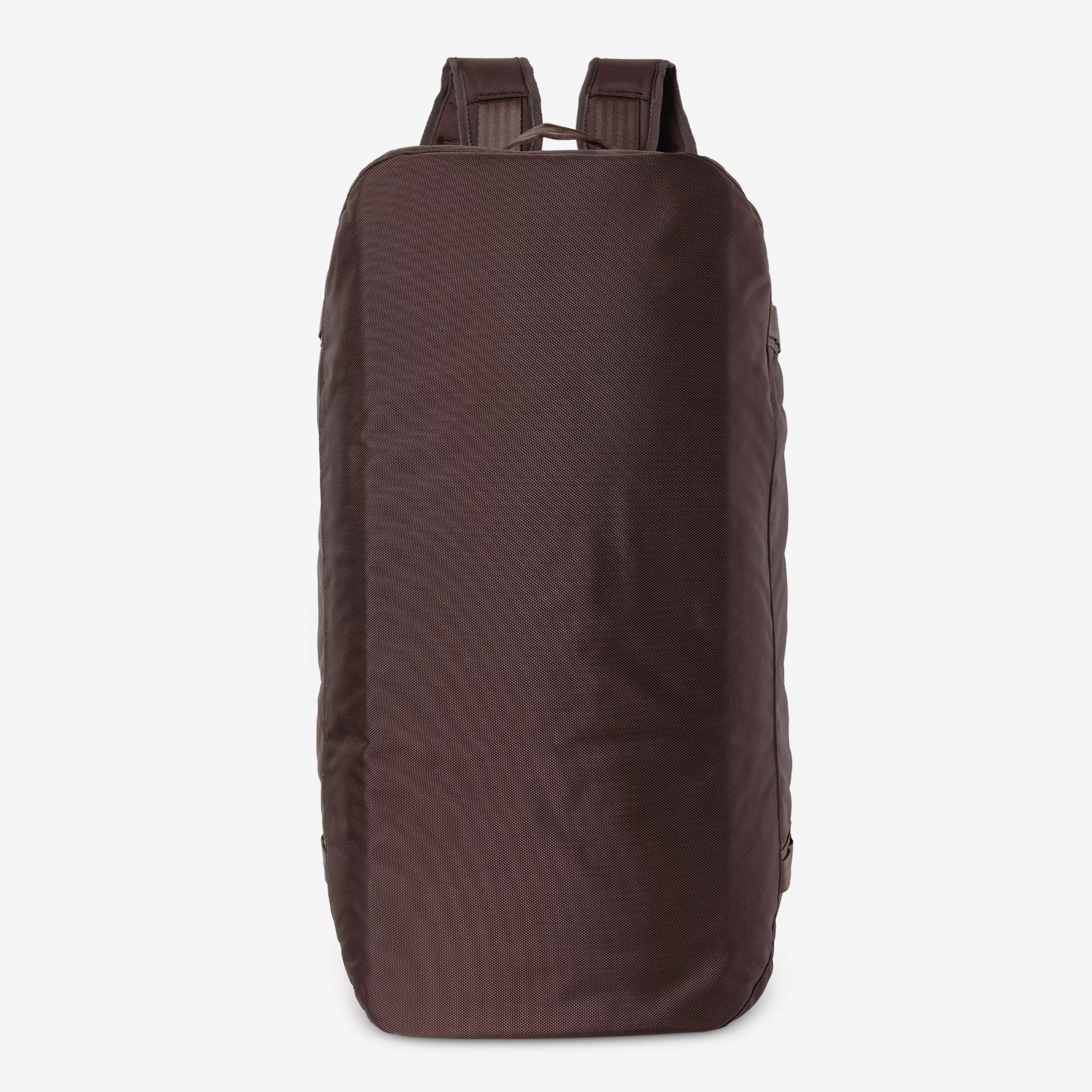 Sac de voyage Richmond brun bordeaux Carhartt WIP vu de dos à plat, bretelles rembourrées repliées
