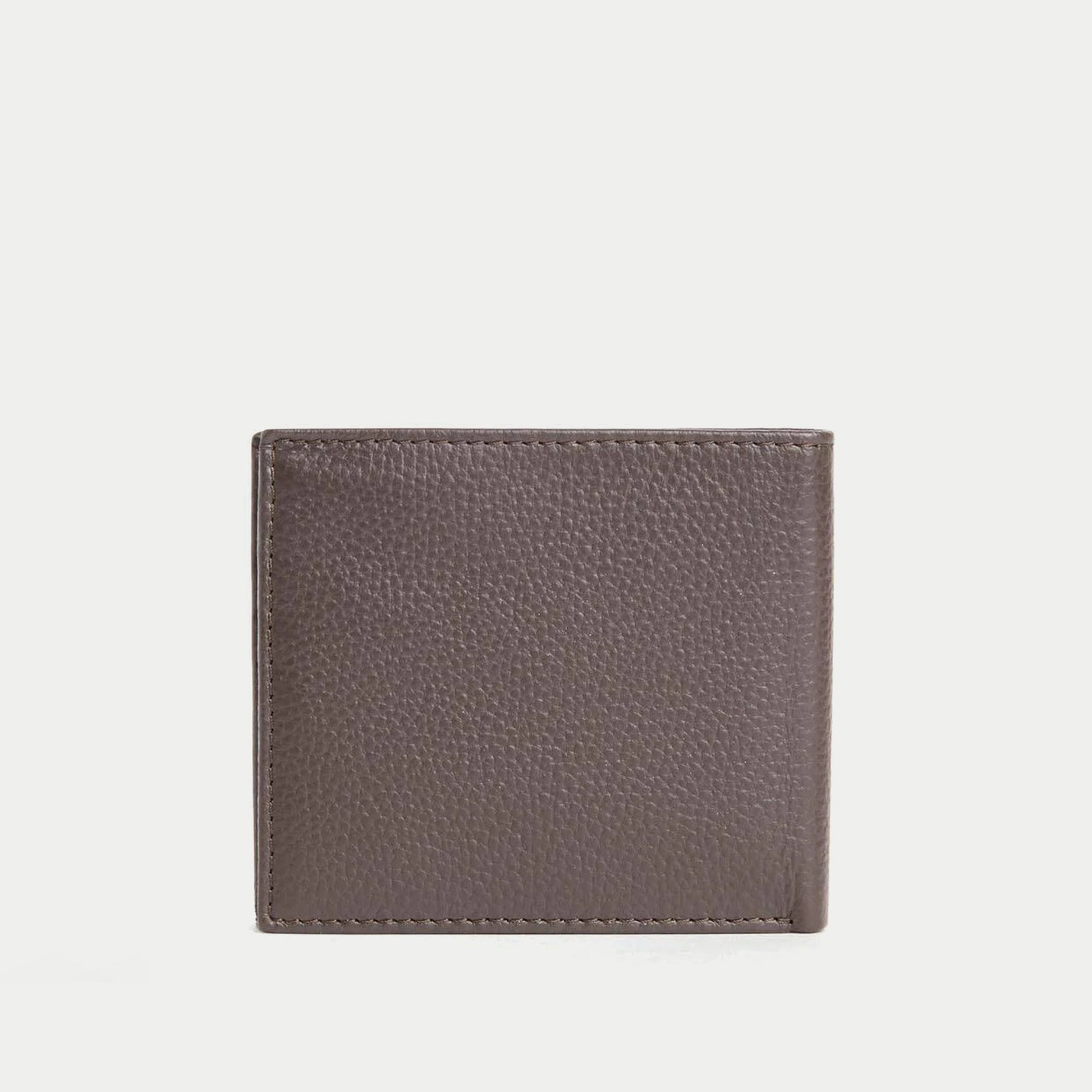 Portefeuille Amble marron Barbour - face fermée, grain fin du cuir