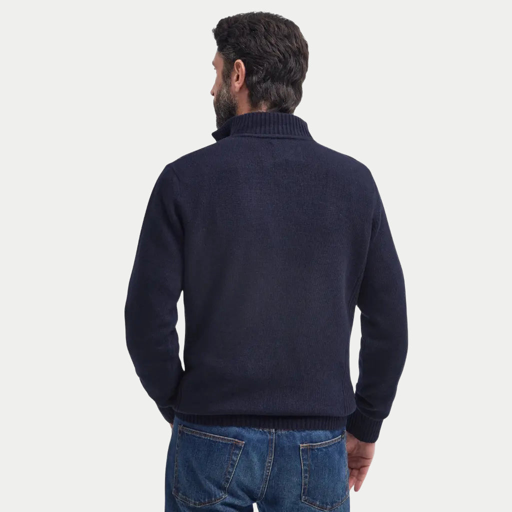 Pull Half Zip Nelson Navy - Barbour - détail 3