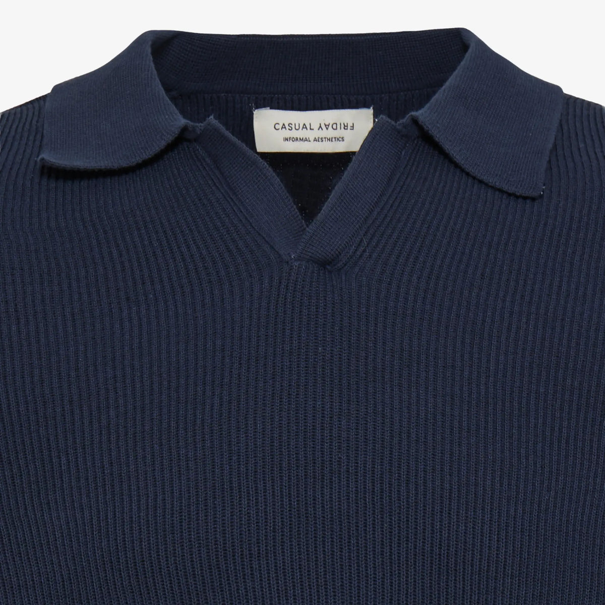 Pull Polo Maille Fine - Navy - Casual Friday - détail 6