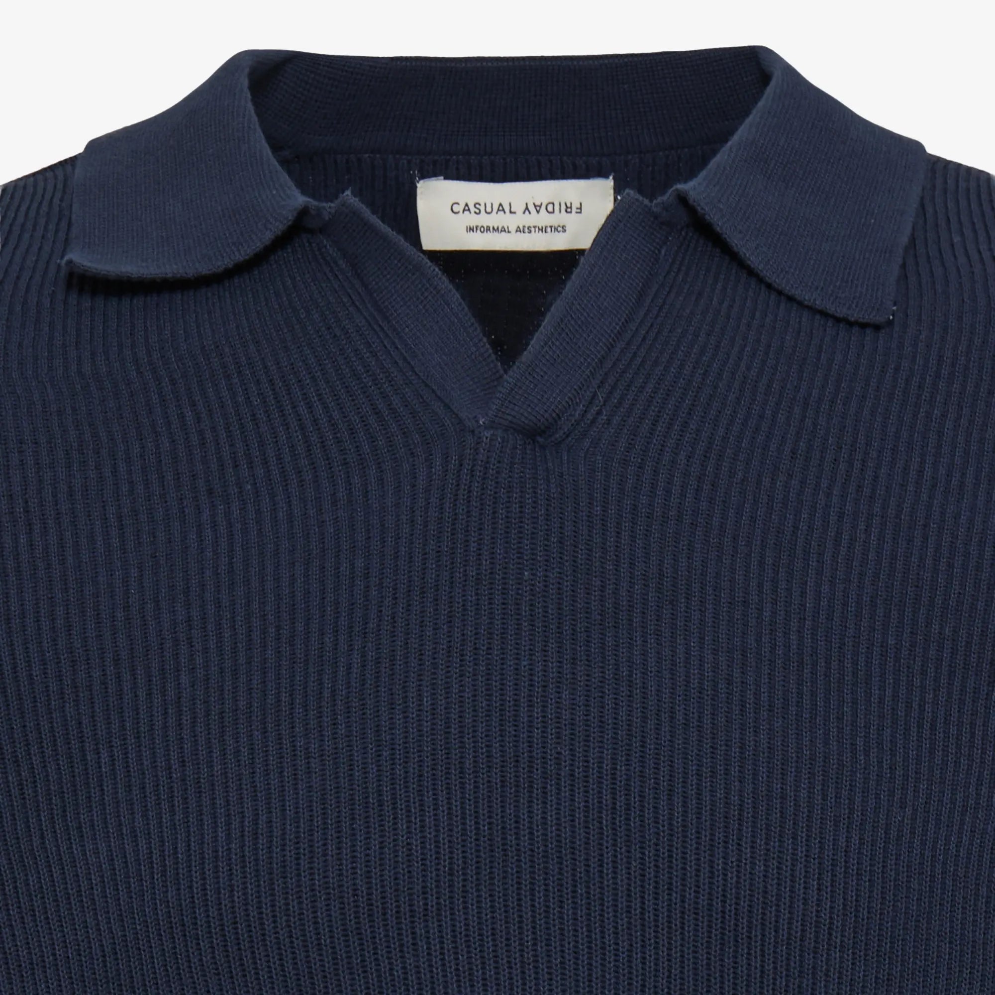 Pull Polo Maille Fine - Navy - Casual Friday - détail 6