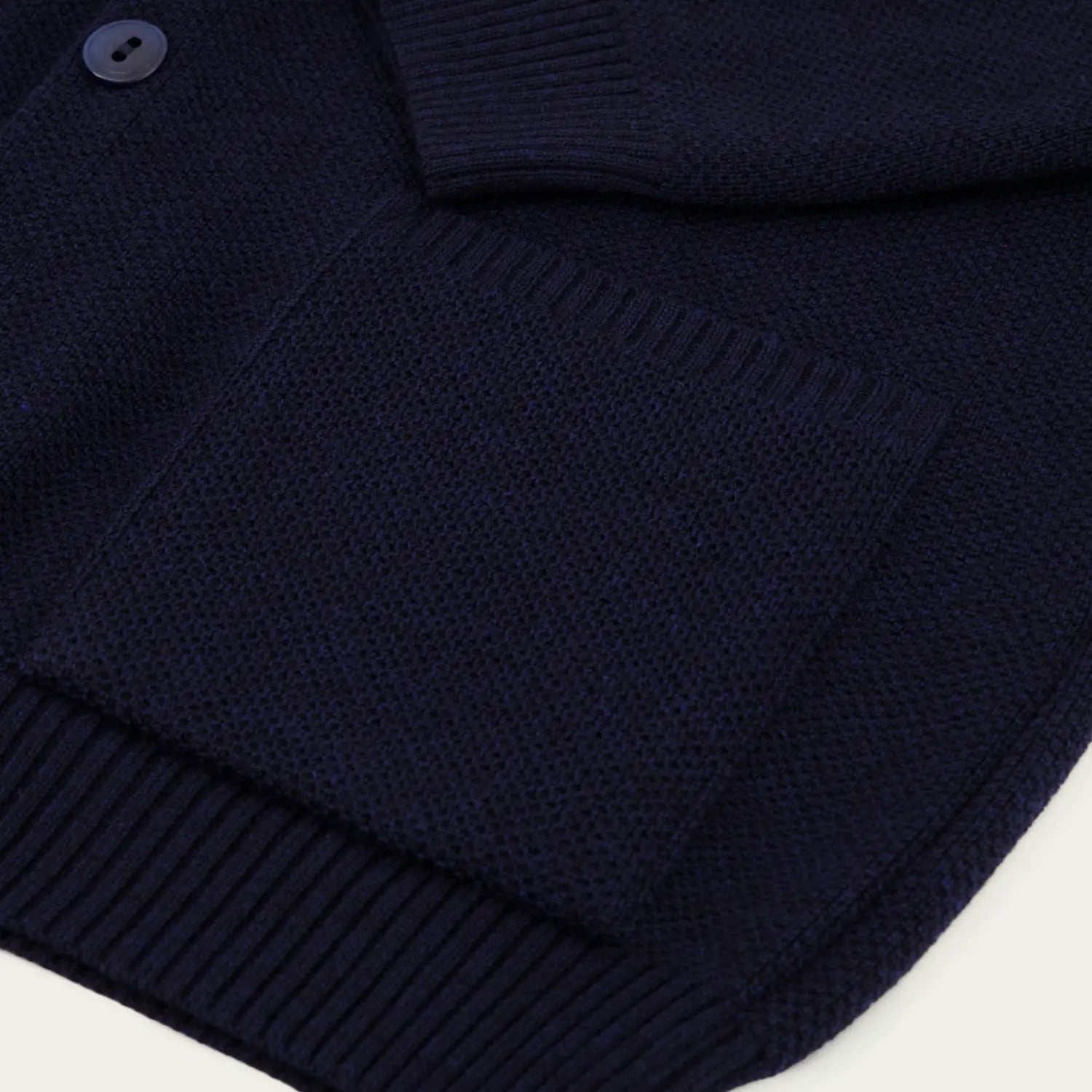 Youri Cardigan Laine - Marine - Nitto Knitwear - détail 2