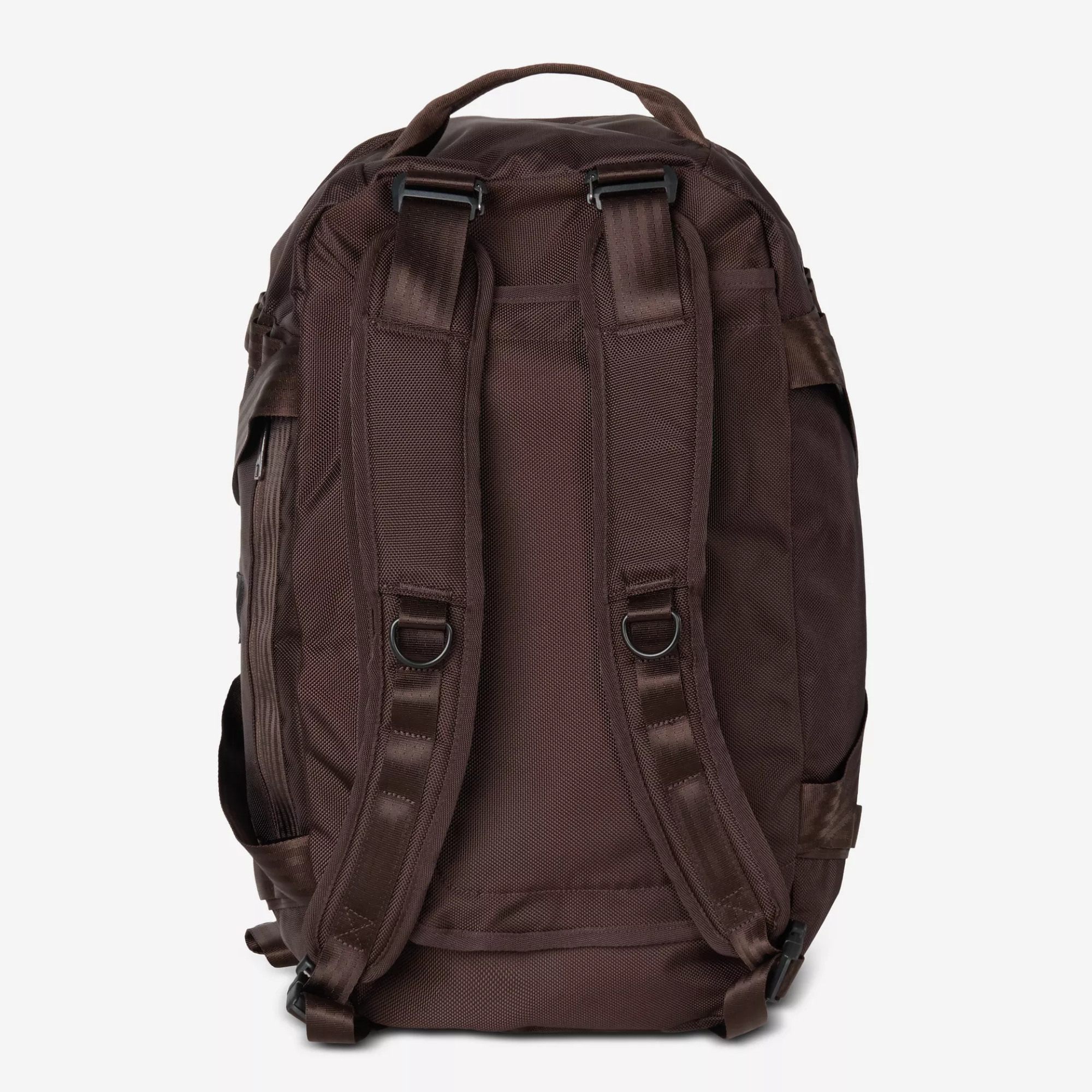Petit sac de voyage Richmond brun bordeaux Carhartt WIP de dos, harnais de bretelles matelassées