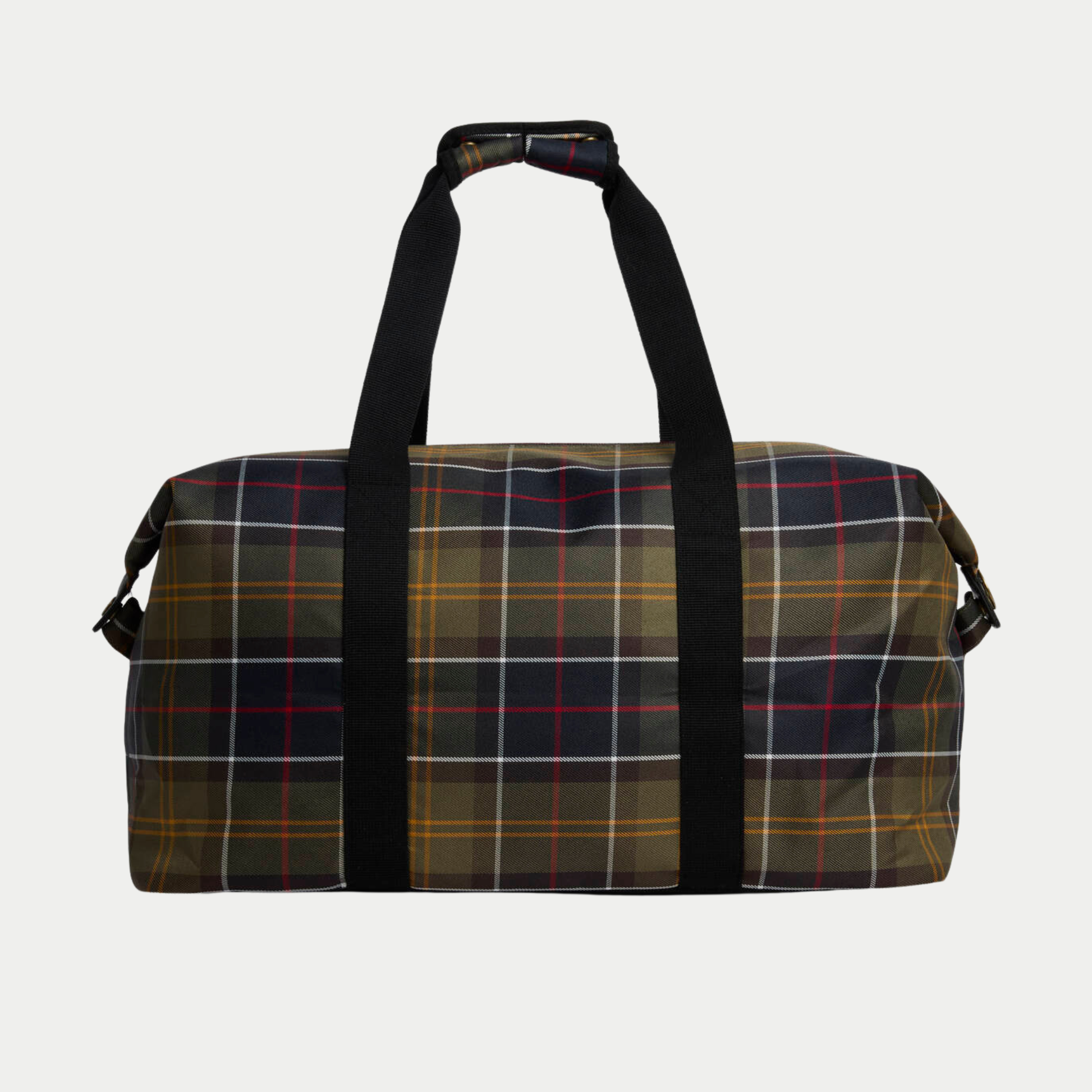 Dos du sac weekend Torridon Barbour en tartan, sans poche extérieure, anses en sangle noire