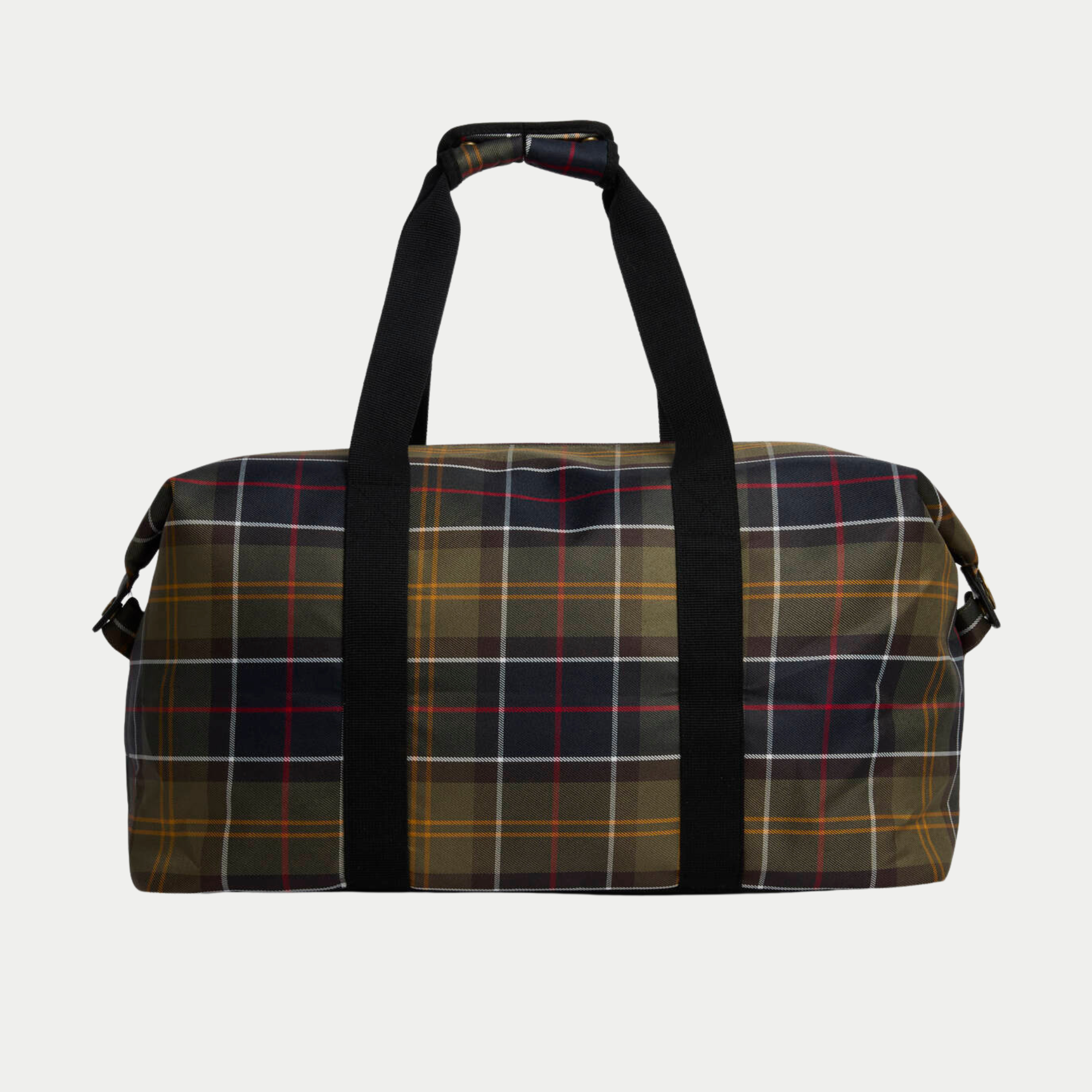 Dos du sac weekend Torridon Barbour en tartan, sans poche extérieure, anses en sangle noire