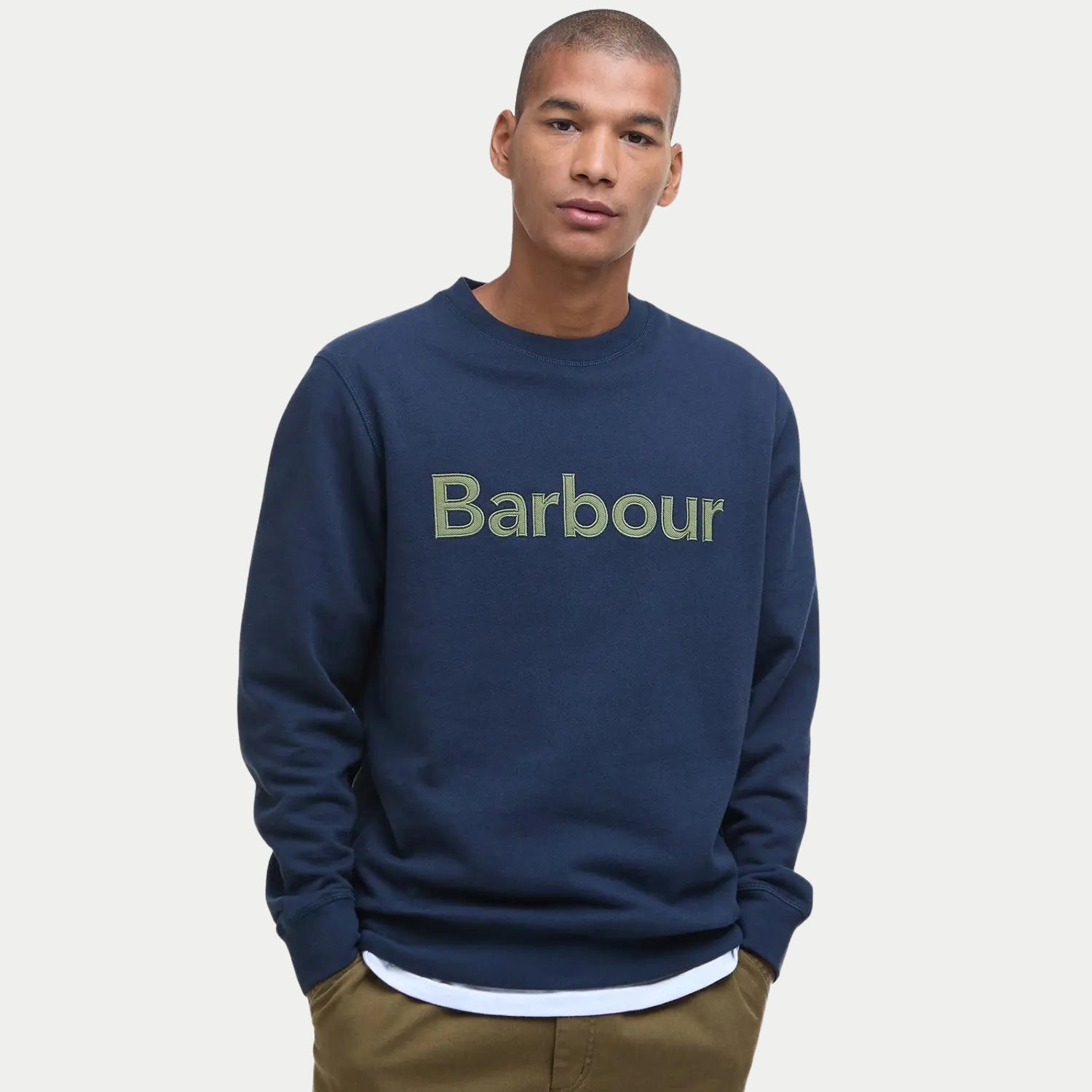 Sweat Logo Piqué Marine - Barbour - détail 2
