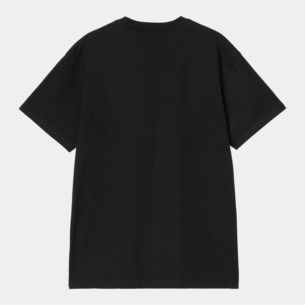 T-shirt Chase Carhartt WIP à plat, vue de dos unie, encolure côtelée et manches courtes