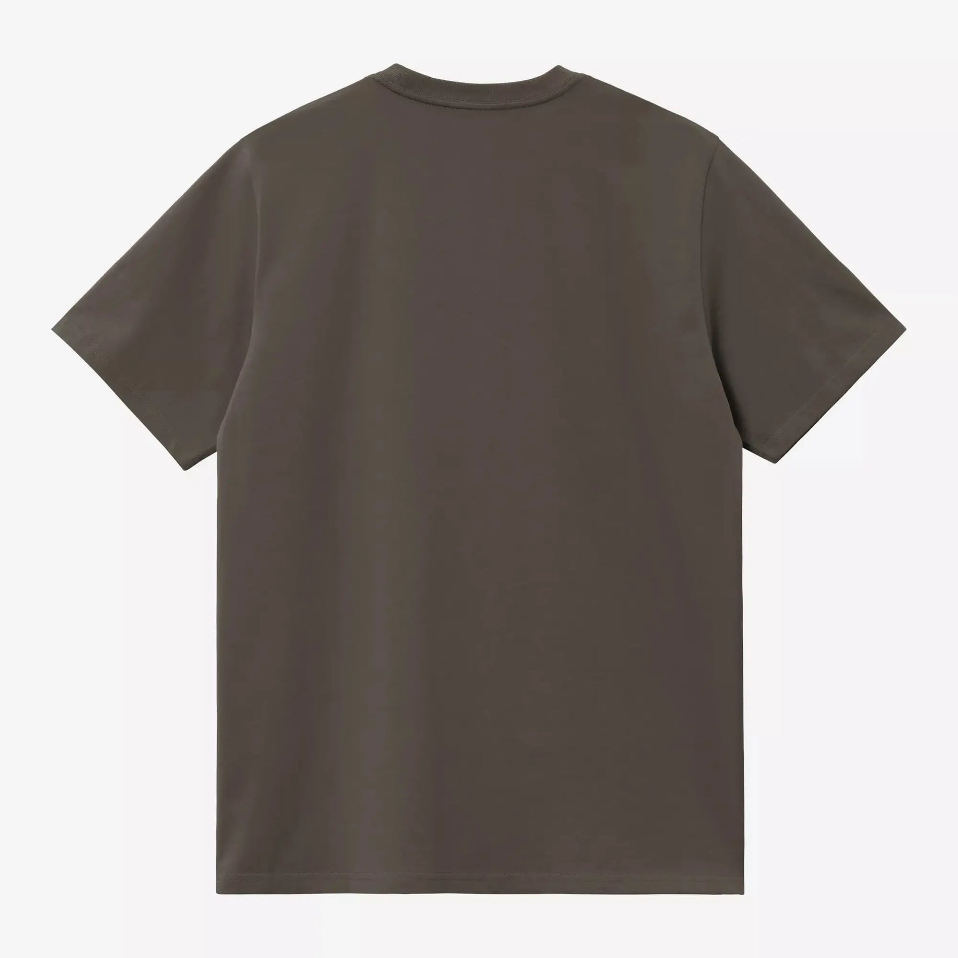 T-shirt Chase Shungite Carhartt WIP vert olive grisé - à-plat dos, jersey uni sans marquage