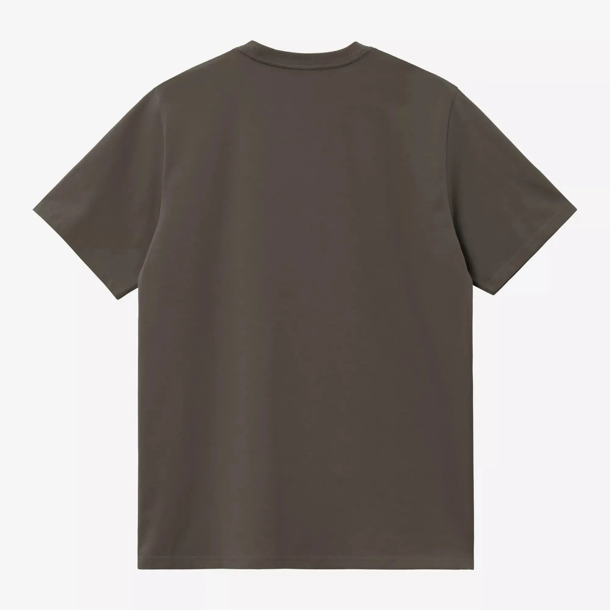 T-shirt Chase Shungite Carhartt WIP vert olive grisé - à-plat dos, jersey uni sans marquage