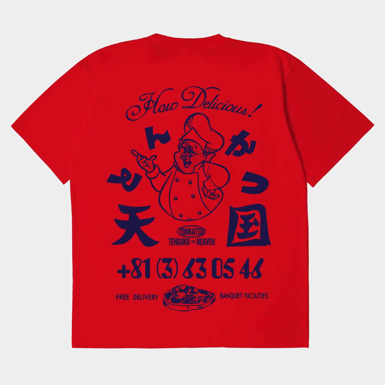 T-shirt Tonkatsu Rouge - Edwin - détail 2