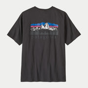 T-shirt Patagonia Fitz Roy Foothills Ink Black - imprimé du dos, à plat