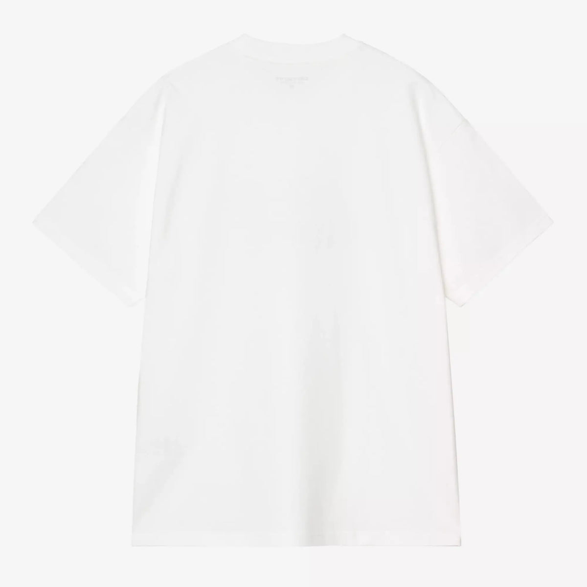T-shirt Fromage blanc Carhartt WIP à plat, dos uni sans imprimé