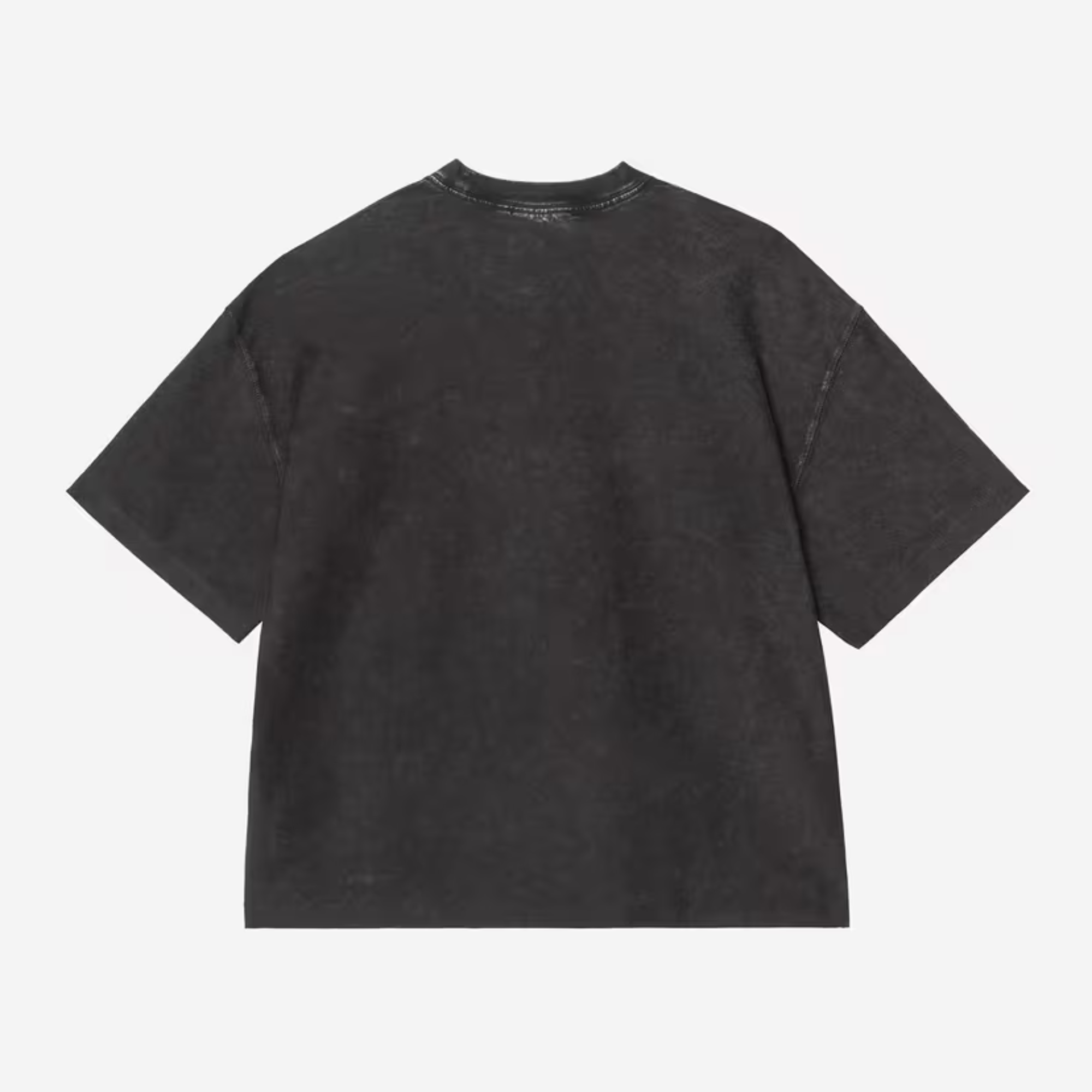 T-shirt Lambert Black Moon Wash Carhartt WIP à plat, dos uni au délavage nuancé