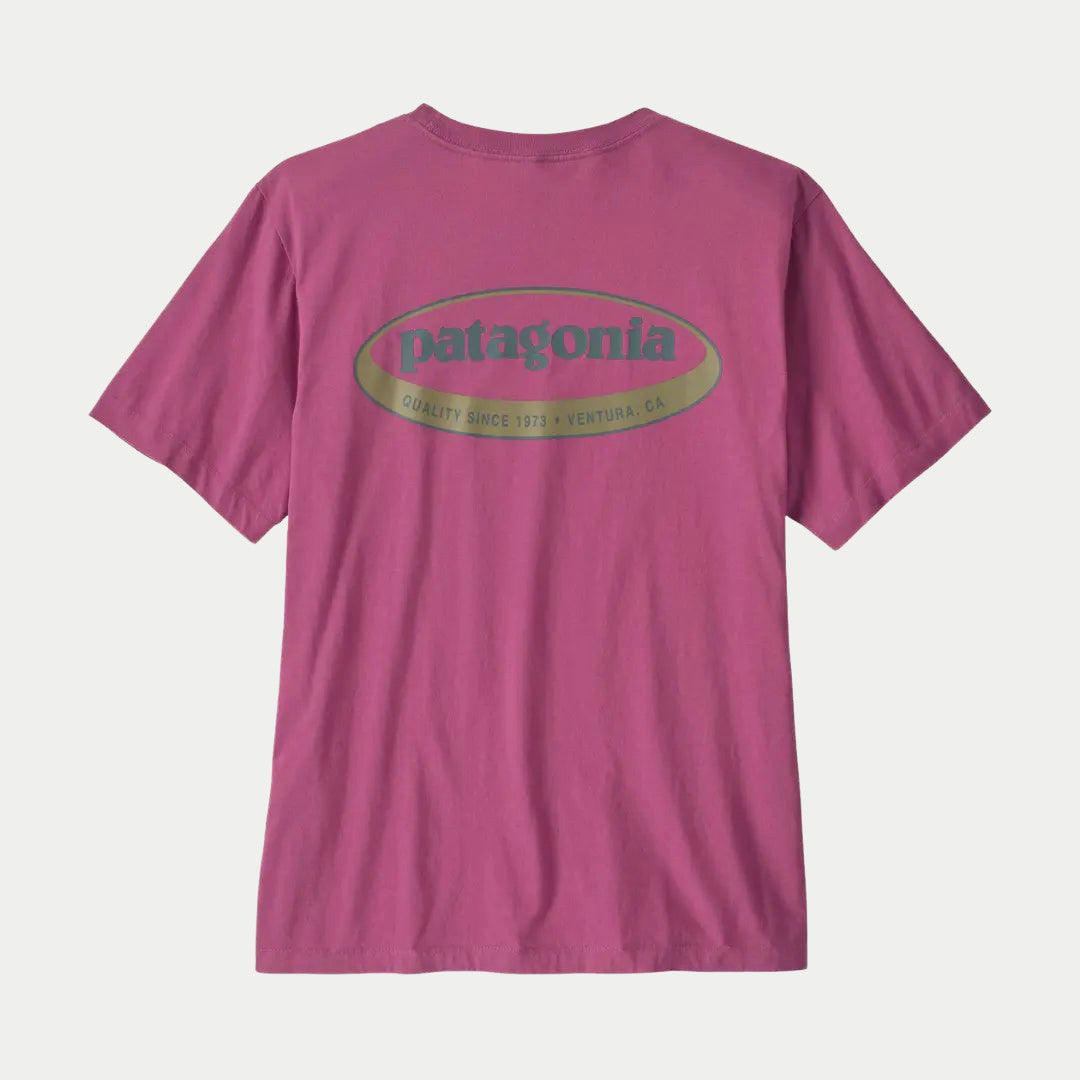 T-shirt Oval Logo - Faded Magenta - Patagonia - détail 2