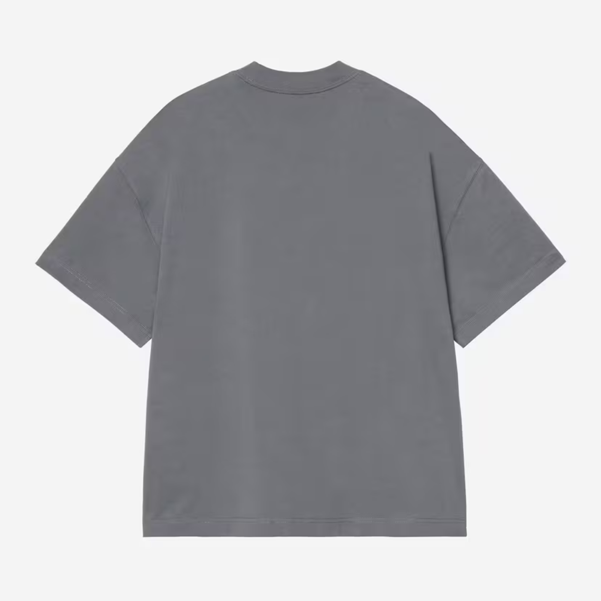 Dos à plat du T-shirt Pennon gris Styx Carhartt WIP, jersey de coton uni sans impression