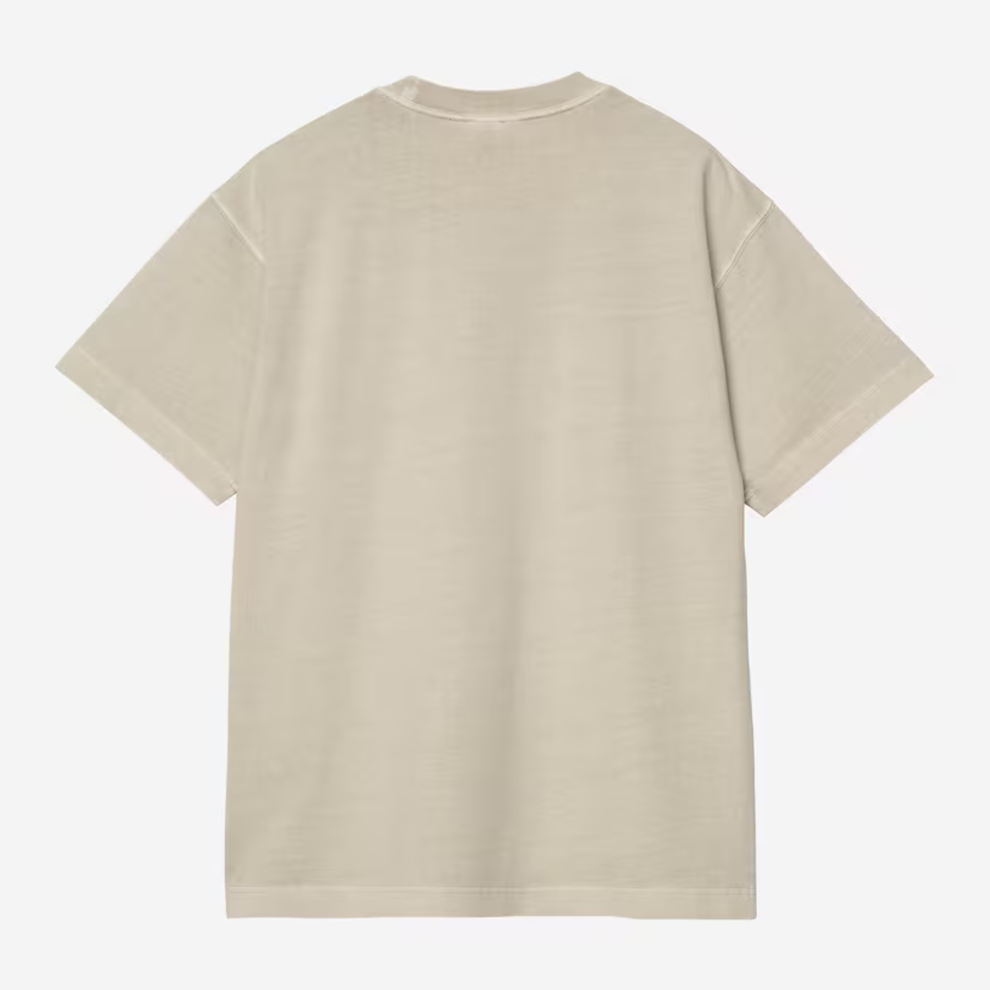 T-shirt Vista Carhartt WIP beige sable, vue de dos à plat montrant la coupe ample et l’ourlet allongé